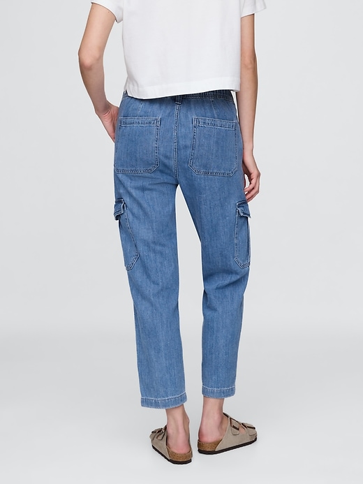 pantaloni cargo in denim