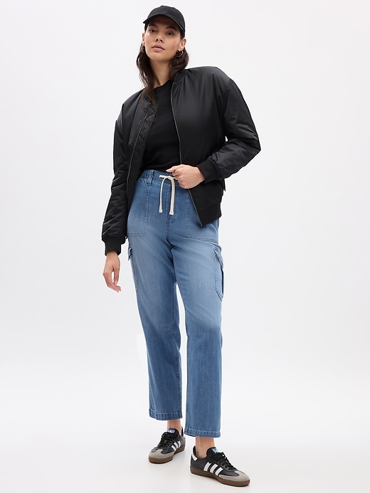 pantaloni cargo in denim