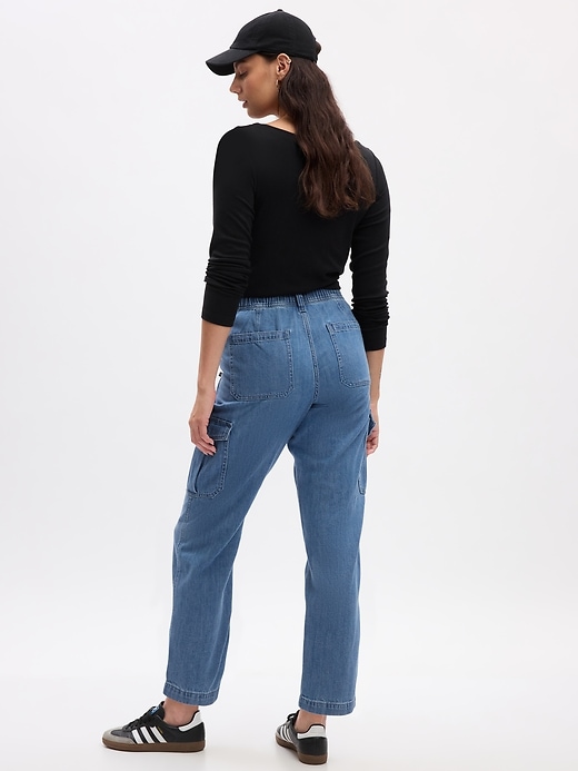 pantaloni cargo in denim
