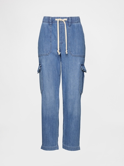 pantaloni cargo in denim