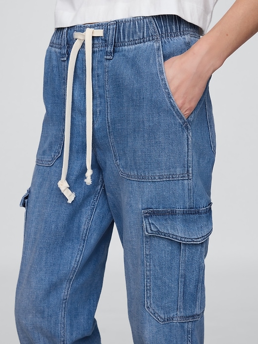 pantaloni cargo in denim
