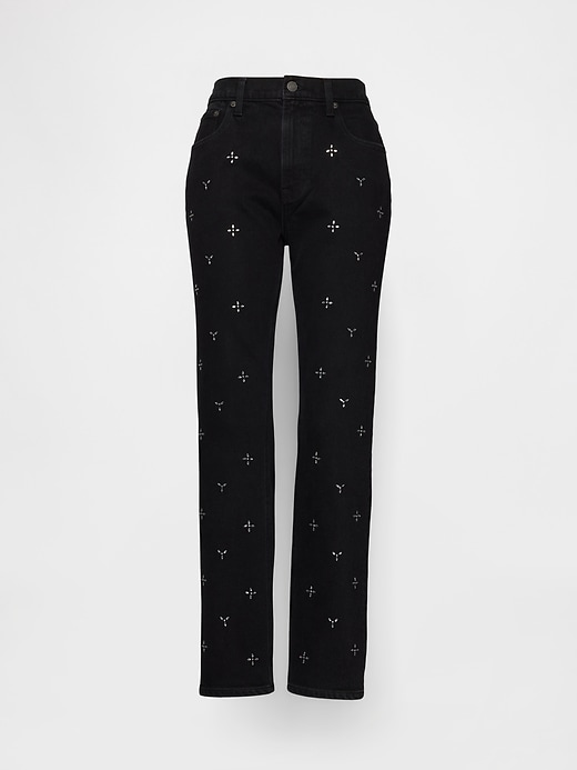 jeans dritti slim a vita alta anni 90