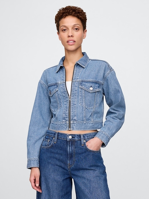 giacca corta in denim ultrasoft icon