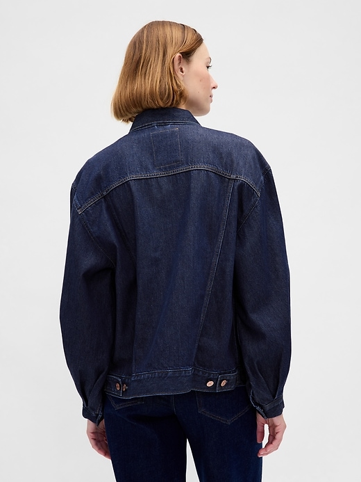 giacca in denim con maniche a palloncino oversize ultrasoft icon