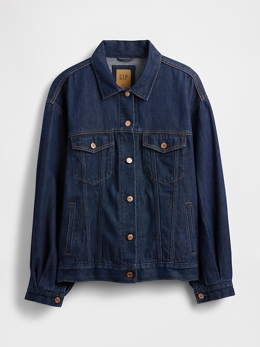 giacca in denim con maniche a palloncino oversize ultrasoft icon