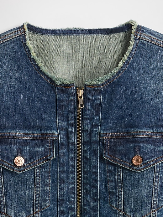 giacca da motociclista in denim