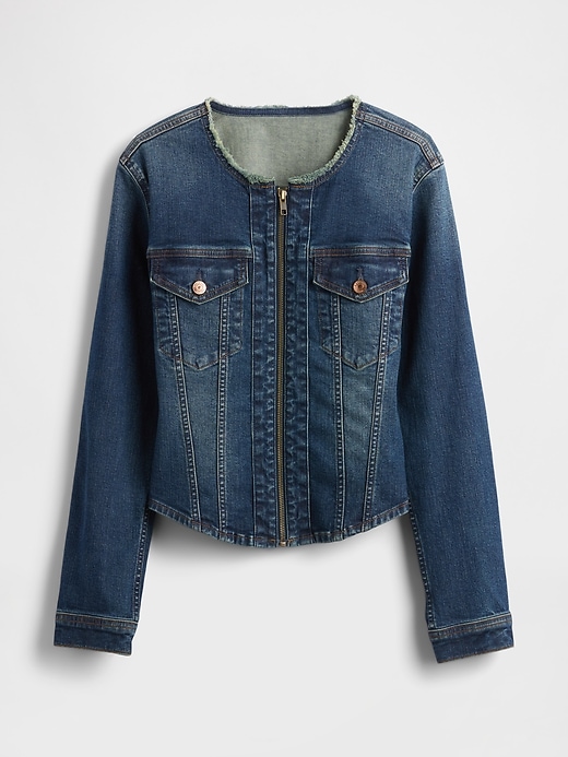 giacca da motociclista in denim