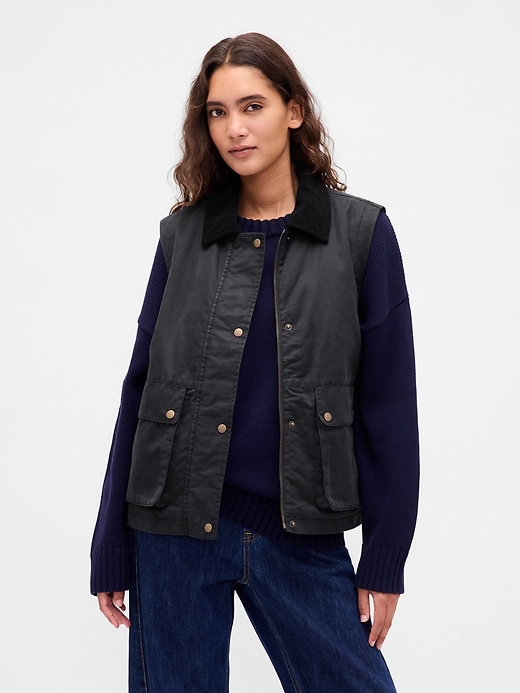 gilet da fienile in tela cerata