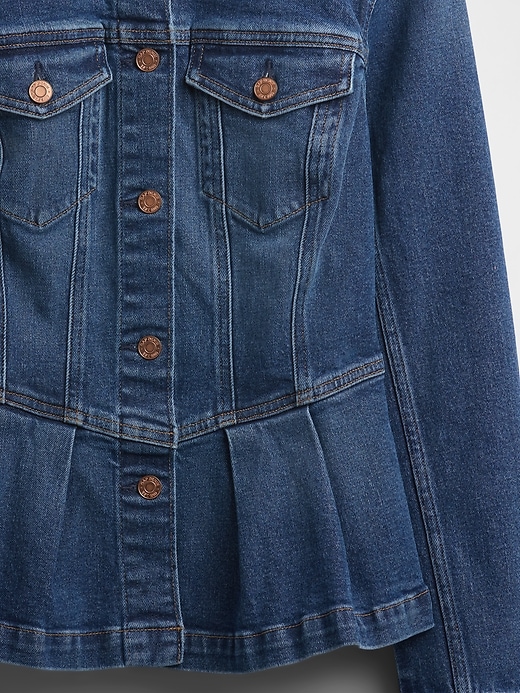 giacca peplo in denim