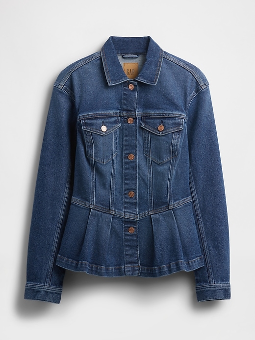 giacca peplo in denim