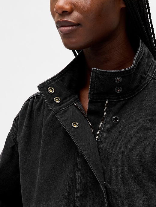 giacca in denim a bolle
