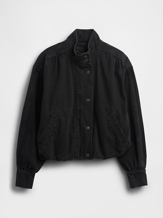 giacca in denim a bolle
