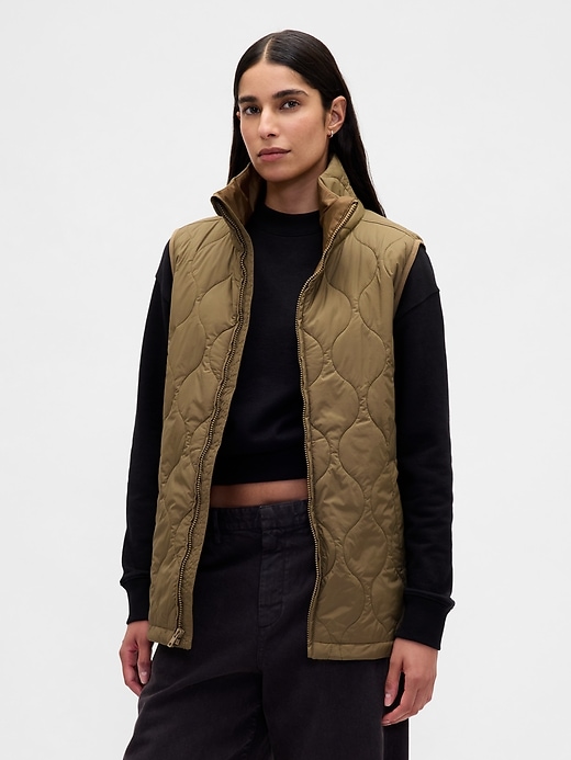 gilet imbottito leggero riciclato