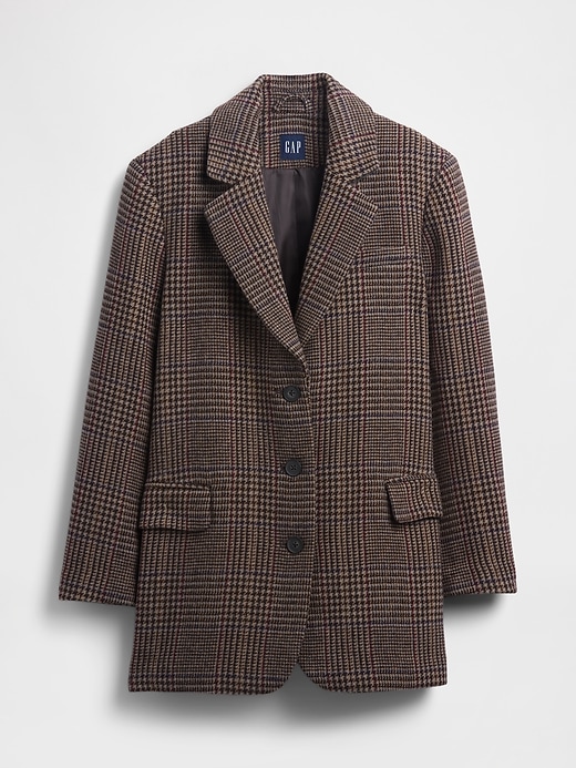 blazer oversize in misto lana