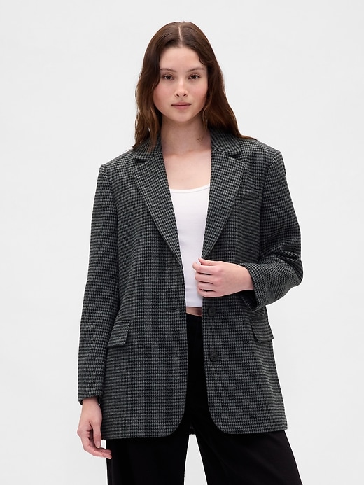 blazer oversize in misto lana