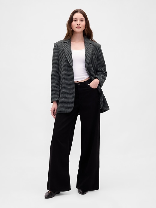 blazer oversize in misto lana