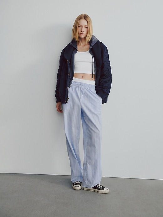 giubbotto bomber oversize con finiture in maglia