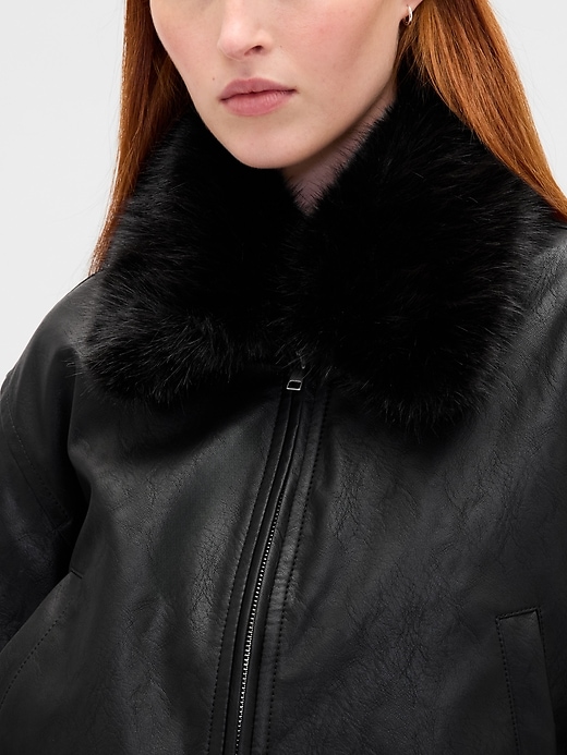 giubbotto bomber in pelle vegana
