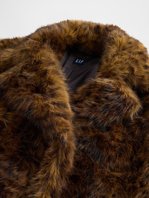 cappotto in pelliccia sintetica leopardata