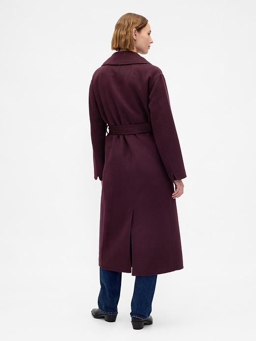 cappotto avvolgente in misto lana