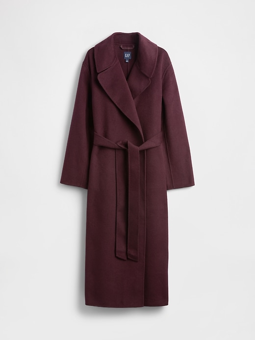 cappotto avvolgente in misto lana