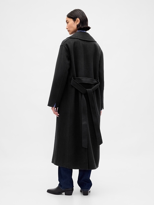 cappotto avvolgente in misto lana