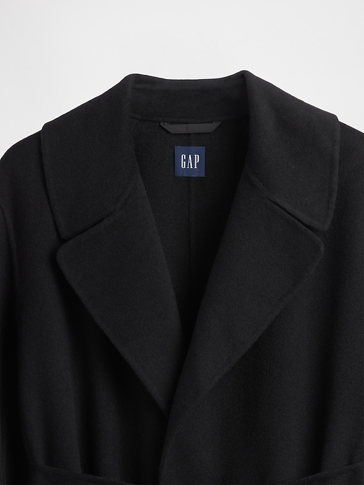 cappotto avvolgente in misto lana