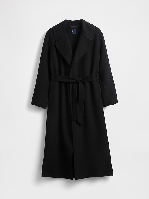 cappotto avvolgente in misto lana