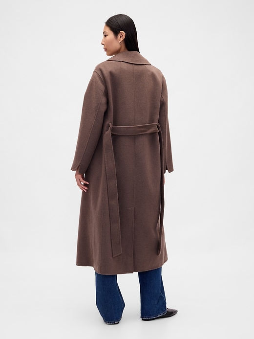 cappotto avvolgente in misto lana