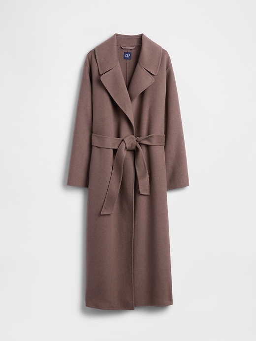cappotto avvolgente in misto lana