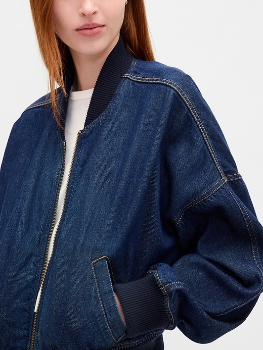 giubbotto bomber in denim ultra morbido