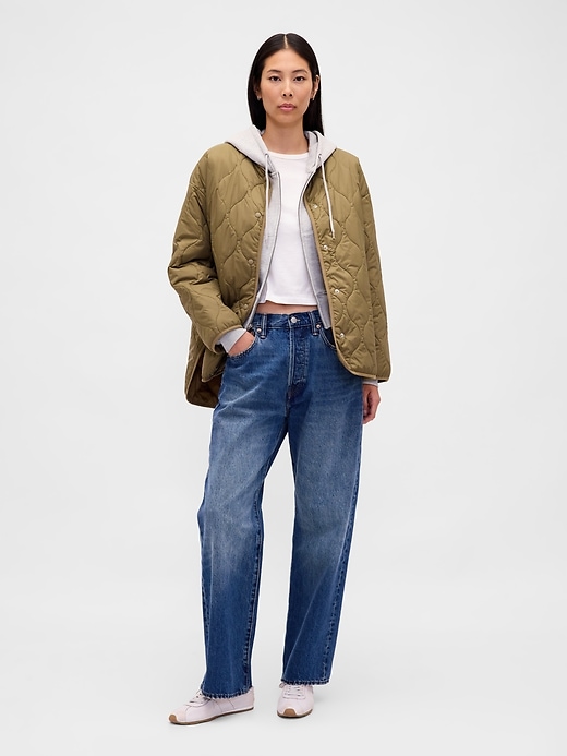 giacca trapuntata oversize leggera riciclata