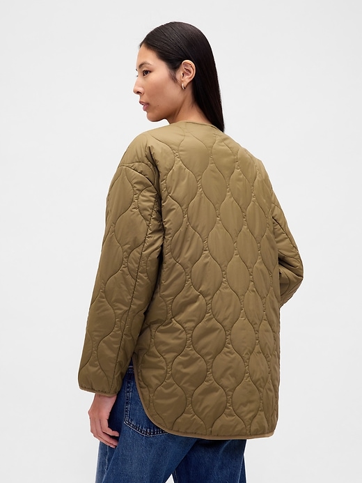 giacca trapuntata oversize leggera riciclata