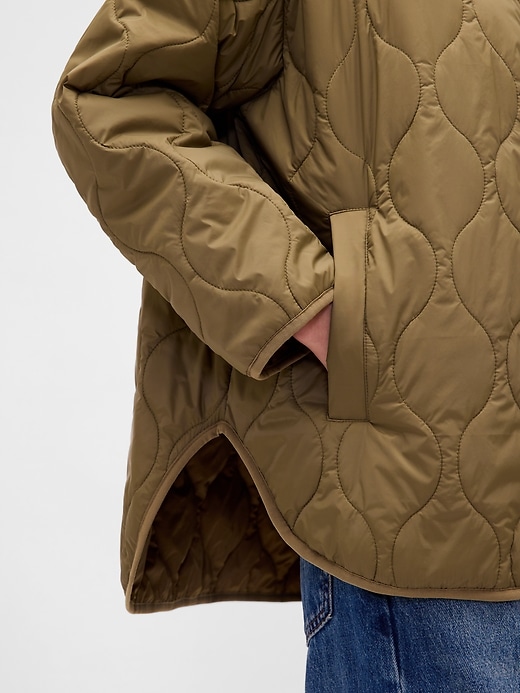 giacca trapuntata oversize leggera riciclata
