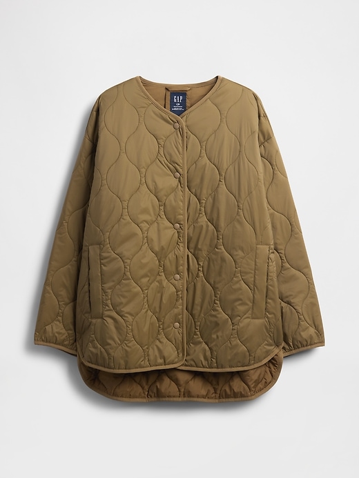 giacca trapuntata oversize leggera riciclata