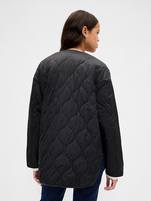 giacca trapuntata oversize leggera riciclata
