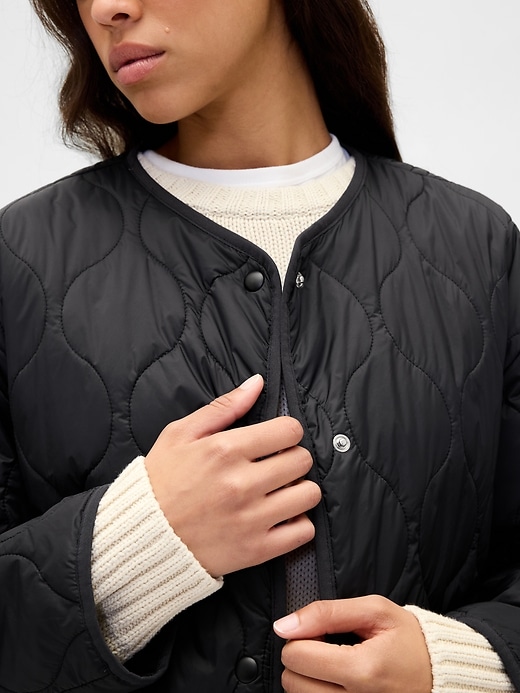 giacca trapuntata oversize leggera riciclata