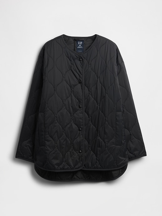 giacca trapuntata oversize leggera riciclata