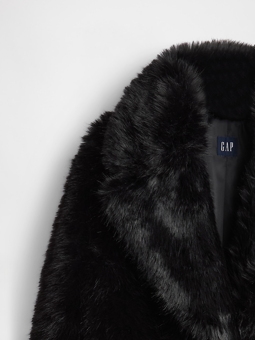cappotto lungo in pelliccia sintetica