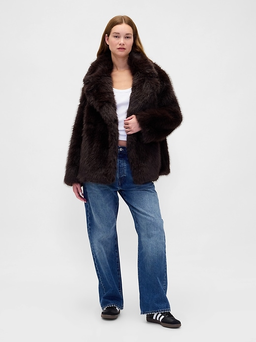 cappotto in pelliccia sintetica