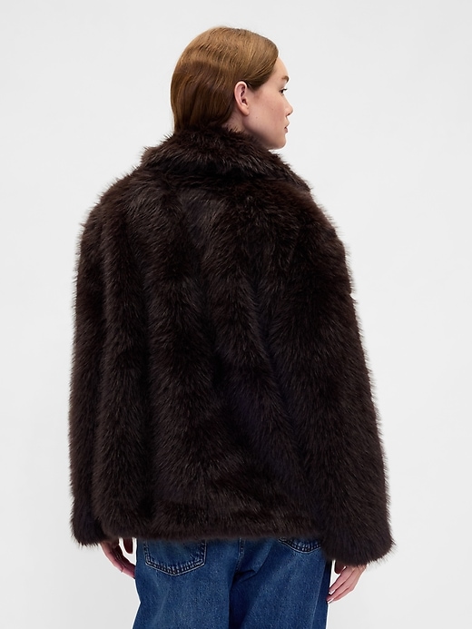 cappotto in pelliccia sintetica