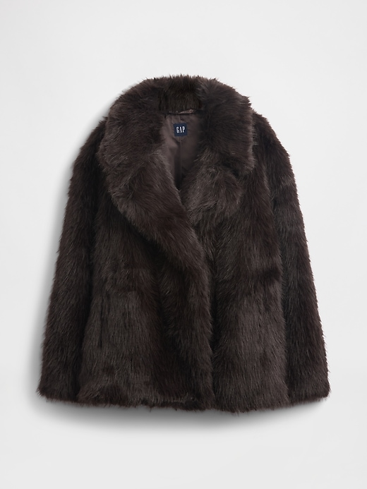 cappotto in pelliccia sintetica