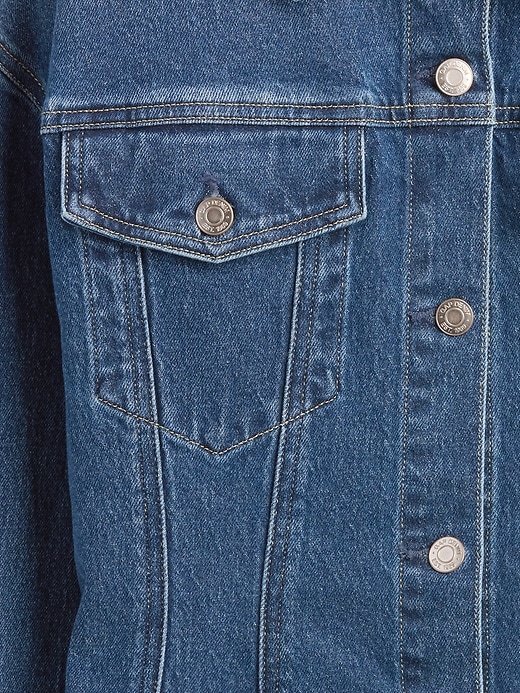 giacca in denim lunga sagomata