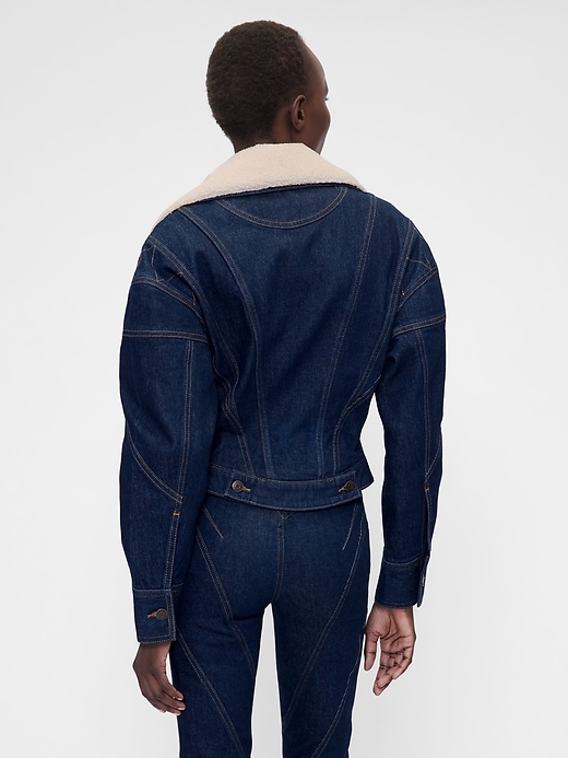 giacca in denim con icona cucita gapstudio