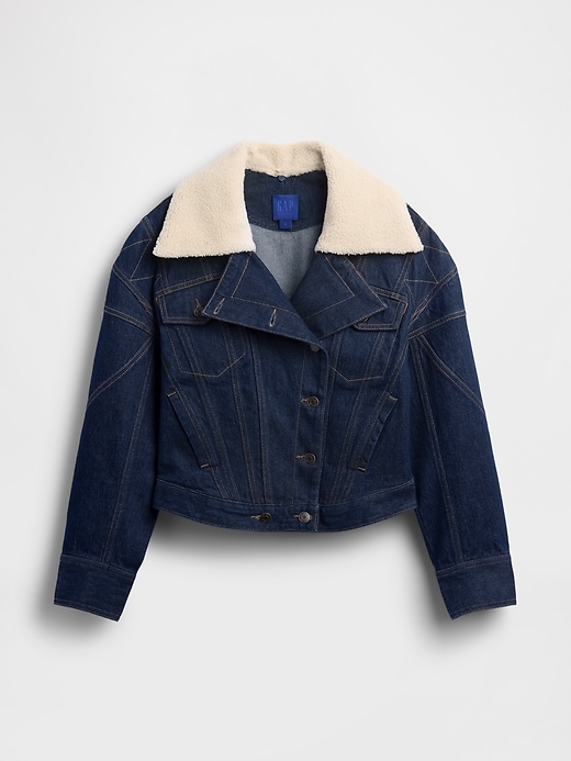 giacca in denim con icona cucita gapstudio