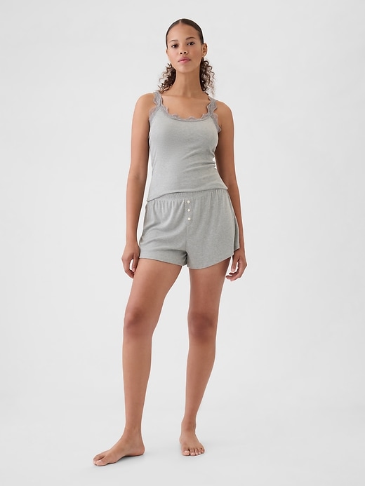 pantaloncini da pigiama a costine mini rilassati