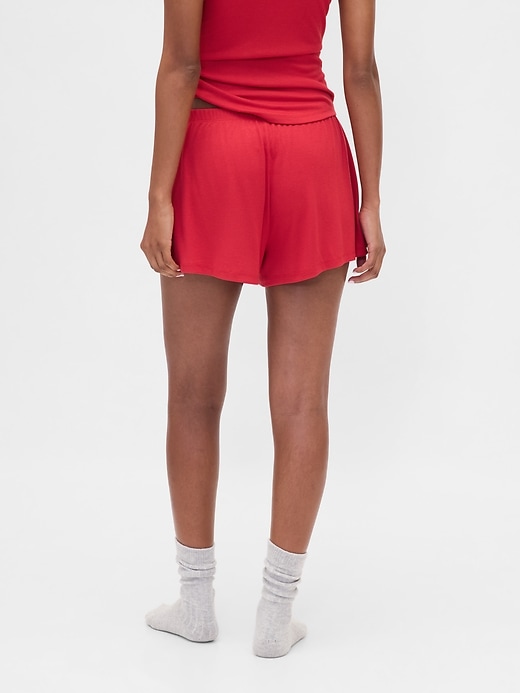 pantaloncini da pigiama a costine mini rilassati