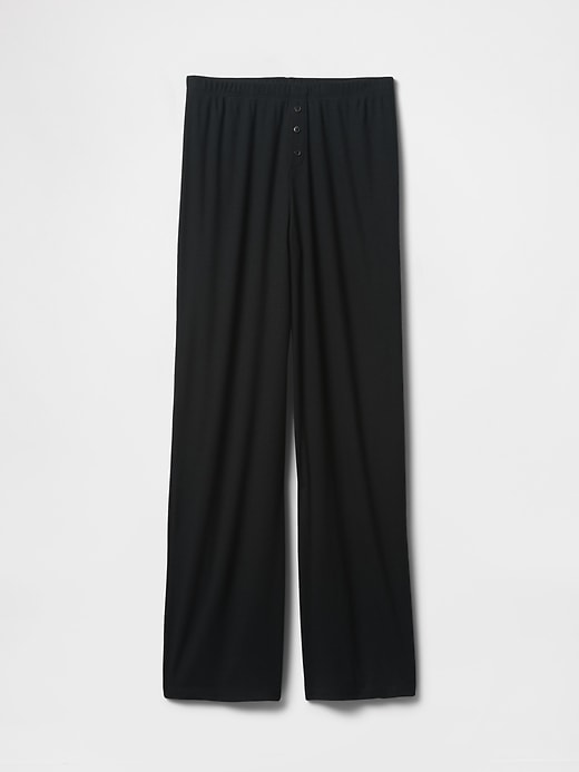 pantaloni da pigiama a gamba larga con mini costine