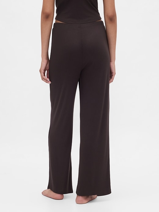 pantaloni da pigiama a gamba larga con mini costine