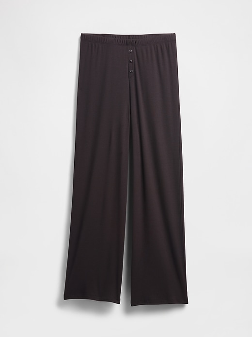pantaloni da pigiama a gamba larga con mini costine